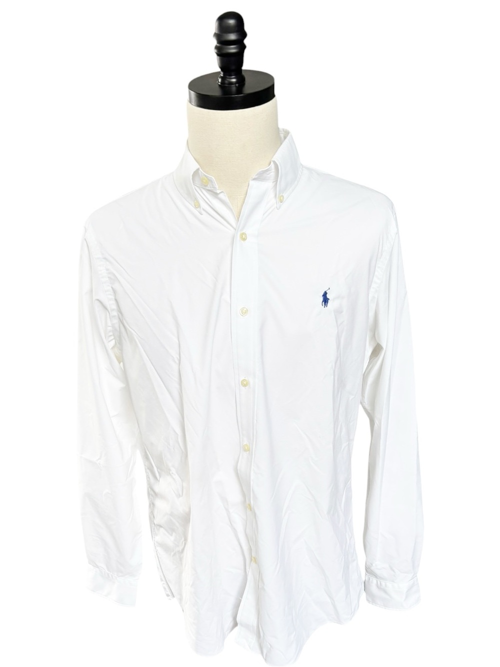 Polo Ralph Lauren performance classic fit long sleeve solid white dress shirt| L